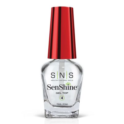 SNS Gel Top Coat Nail Polish for Nail Dip Powder, SenShine Gel Top - Long-Lasting &amp; Fast-Drying Nail Strengtheners Top Coat - Low-Odor &amp; No UV Lamp Required - 0.5 OZ