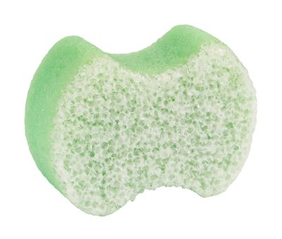 Spongeables Pedi Scrub Foot Buffer, Contains Shea Butter and Pedicure Oil for Moisturizer, Exfoliator for Soften Skin, Green Apple, 1 Count