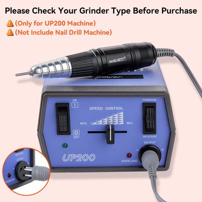 Makartt Nail Drill Handpiece for Up200 Machine:Professional Electric File Remove Gel Polish Poly Nail Gel Black B-05 Removing for Removing Acrylic Nail Polish Acrylic Nail Tools