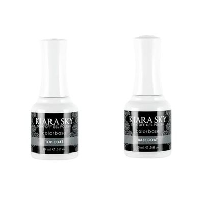KIARA SKY Soak Off Gel Polish Top Coat 0.5 fl oz Base Coat 0.5 fl oz Duo