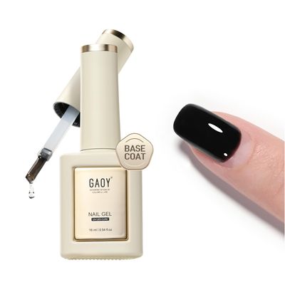 GAOY Gel Base Coat for Gel Nail Polish, 16ml Ultra Adhesive No Wipe Clear Foundation for Long Lasting UV Gel Nail Art DIY at Home