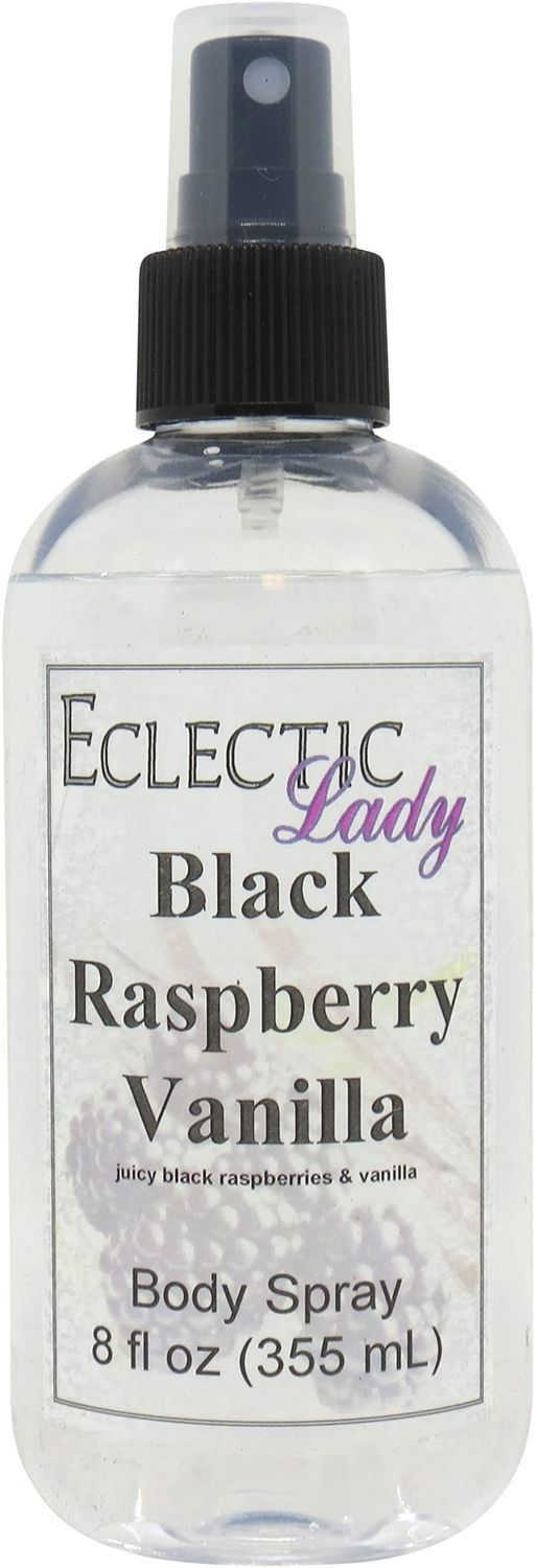 Eclectic Lady Black Raspberry Vanilla Body Spray, 8 ounces, Body Mist for Women with Clean, Light &amp; Gentle Fragrance, Cologne with Soft, Subtle Aroma For Daily Use