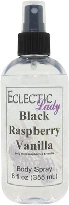 Eclectic Lady Black Raspberry Vanilla Body Spray, 8 ounces, Body Mist for Women with Clean, Light &amp; Gentle Fragrance, Cologne with Soft, Subtle Aroma For Daily Use