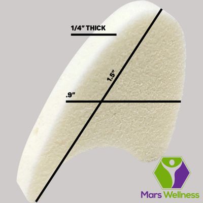 Mars Wellness Full Foam Toe Separators - Toe Spacers for Corn, Blisters Relief - 1/4 Inch - Bulk Pack of 50 Pads