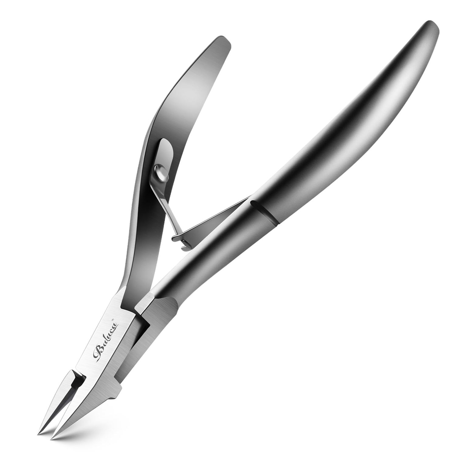 BALUCA Toenail Clippers Straight Blade for Thick Toenails and Ingrown Nails, Professional Stainless Steel Fingernail Toenail Clippers Trimmers for Seniors, Men and Adult - Sliver