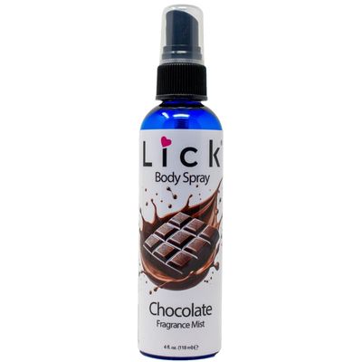 LICK Chocolate Scented Body Spray - Rich Fragrance Mist for Women &amp; Men - 4 fl oz