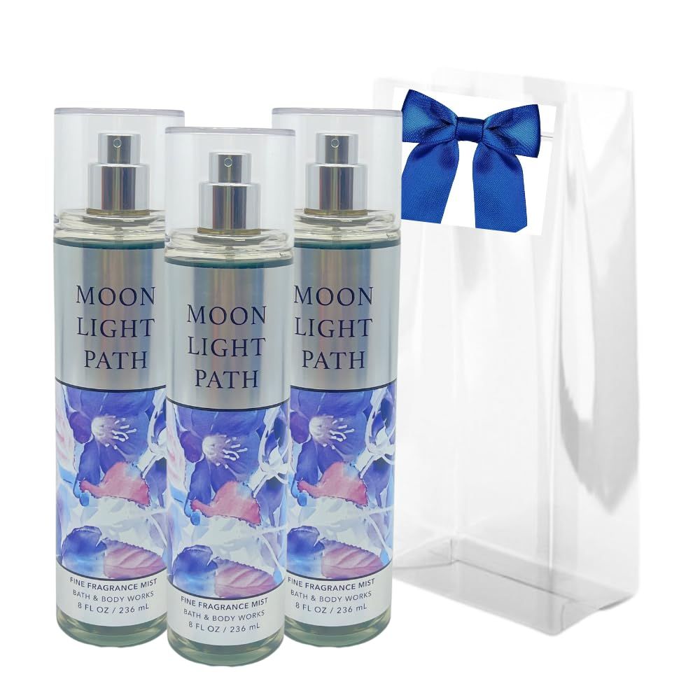 Bath &amp; Body Works Moonlight Path Fine Fragrance Mist 8 fl oz Pack of 3 Gift Set for Women