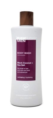 RAW SUGAR Mens Body Wash 25 fl oz (Pack of 1) (Black Coconut Sea Salt)