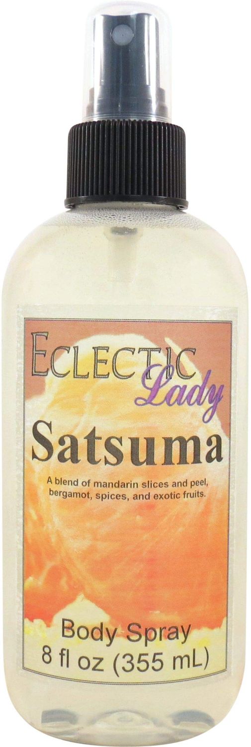 Eclectic Lady Satsuma Body Spray, 8 ounces, Body Mist for Women with Clean, Light &amp; Gentle Fragrance, Cologne with Soft, Subtle Aroma For Daily Use