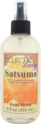 Eclectic Lady Satsuma Body Spray, 8 ounces, Body Mist for Women with Clean, Light &amp; Gentle Fragrance, Cologne with Soft, Subtle Aroma For Daily Use