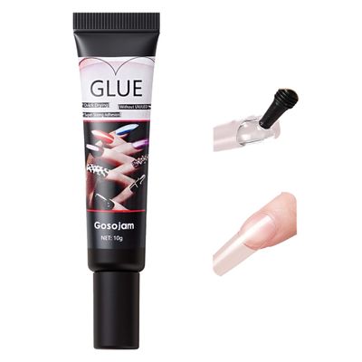 Super Strong Nail Glue for Acrylic Press-On Nails - No UV Light Needed, Fast-Drying, Professional Durable &amp; Water-Resistant Nails Glue, Long-Lasting Semi-Solid