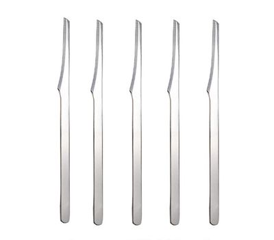 AKOAK 5 Pcs Stainless Steel Scraper Multifunctional Professional Pedicure Tools to Remove Dead Skin Callus Knife Scraping Pedicure Tools