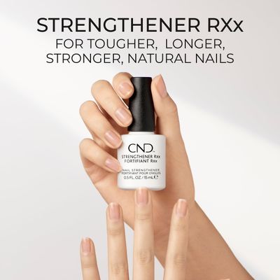 CND Strengthener RXx, Nail Strengthener for Tougher, Stronger Nails &amp; Protection for Thin Nails, 0.5 Fl Oz, 0.5 fl oz