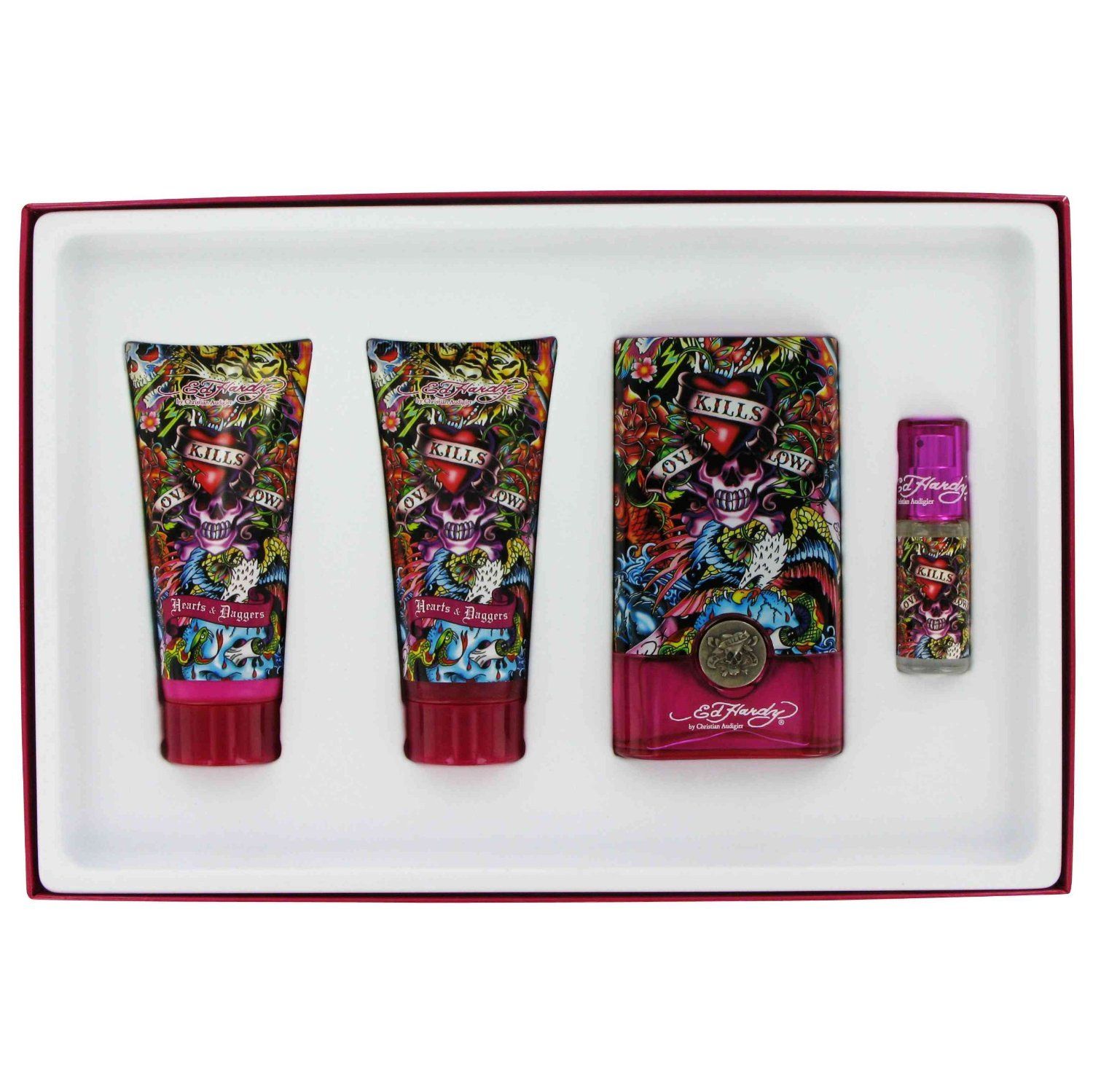 Christian Audigier Hardy Hearts and Daggers 4 Piece Gift Set for Women