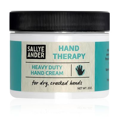 SALLYEANDER Heavy Duty Hand Therapy Cream - 2oz - Best Hand Cream for Dry Cracked Hands - Moisturize Dry Skin - Scented with Natural Essential Oils - Dry, Working Hands - for Men &amp; Women