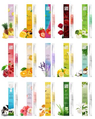 Fokostar Nail &amp; Cuticle Oil Pen 15Pcs Kit Manicure Essentials Strengthening with Different Naturale Scents Salone SPA Hydrating Repair Treatment Supplies