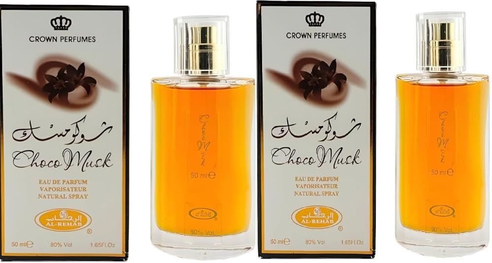 2 pack of Choco Musk Eau de Parfum Spray for Women, 1.7 Ounce 50ML, 80 Vol