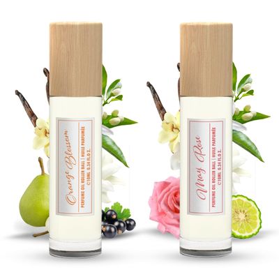 ARLYN Orange Blossom &amp; May Rose Roll On Fragrance Oil for Women (0.34 fl.oz/10ml) Long lasting Fragrance Inspired by La Vie Est Belle &amp; CC Madamoiselle Travel Size, Vegan, Luxury Scent, Made In USA