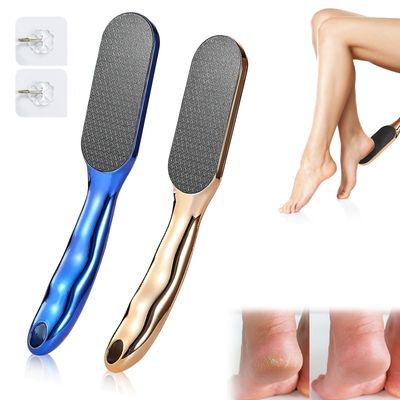 Veinsgrain Foot File, Veins Grain Foot File, Foot File Callus Remover, Nano Glass Foot File with Non-Slip Ergonomic Handle, Pedicure Tool for Smooth Feet, Safely Removes Hard and Dead Skin (2 Pcs)