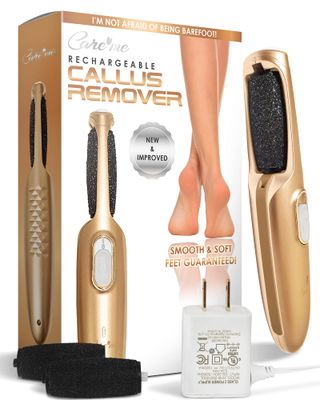 Powerful Electric Callus Remover Wand - Rechargeable Foot File, Grinder &amp; Scrubber - Removes Dry, Dead, Hard Skin &amp; Calluses - Best Pedicure Tool for Soft, Smooth Feet for Men &amp; Women