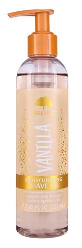 Tree Hut Vanilla Moisturizing &amp; Hydrating Bare Shave Oil | Made with Soothing Jojoba Oil | Gel-to-Oil Formula Helps Prevent Razor Bumps, Ingrown Hairs, &amp; Skin Irritation | 7.7 fl oz.