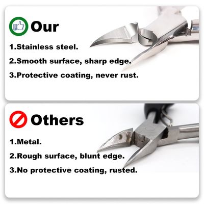 Podiatrist Toenail Clippers for Ingrown&amp;Thick Toenails, alicates para uas de pies, Luxury Wooden Handle Nail Clippers, Professional Toenail Cutter for Seniors, Men, Women