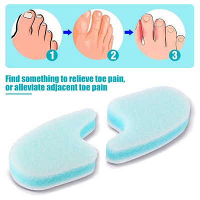 Mudder 16 Pieces Foam Toe Spacers for Feet Women 3 Layer Foam Toe Separators for Overlapping Women Men Relief Friction Hammer and Prevent Corns