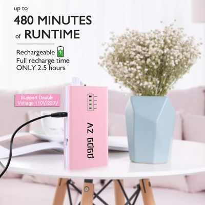 30000RPM Portable Nail Drill Machine, AZ GOGO Professional Rechargeable Electric Efile Nail Drill for Acrylic Nails, Manicure/Pedicure, Polishing, Cuticle - Salon or Home UsePink