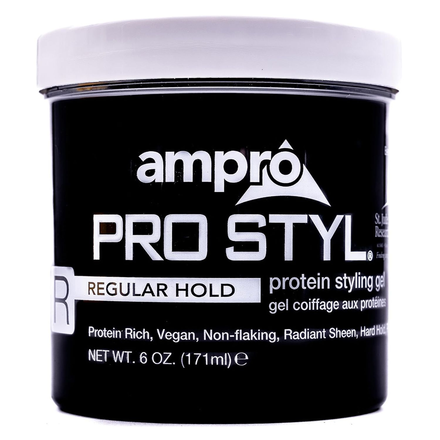 Ampro Pro Styl Styling Gel - Protects and Strengthens Your Strands - Non-Flaking, Alcohol Free, Vegan Formula - Flexible, Touchable Hold for All Hair Textures - Regular - 6 oz