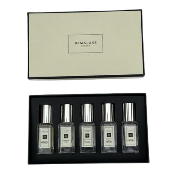 Jo Malone Cologne for Men and Women - Fragrance Variety 5 Piece Mini Gift Set (0.30 oz Each)