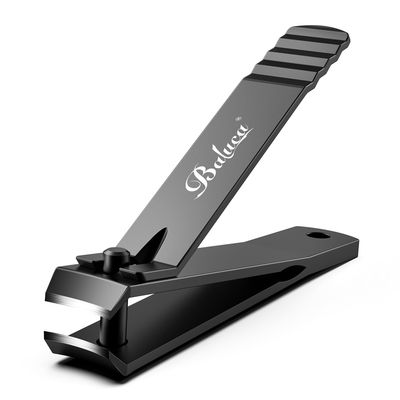 BALUCA Curved Toenail Clipper for Thick Nails, Heavy Duty Stainless Steel Toe Nail Clippers for Seniors, Men &amp; Women, Stainless Steel Nail Cutter for Accurate Trimming and Grooming (All Black)