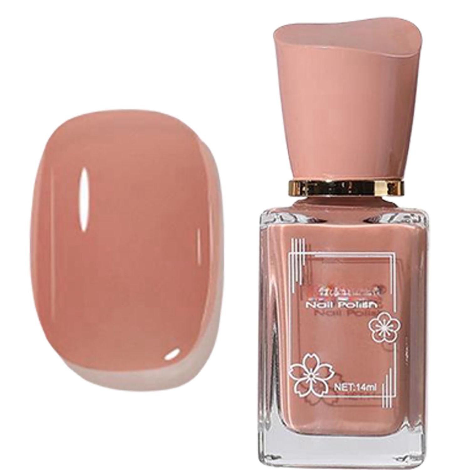 ASMAYSA Nude Gel Polish - No UV Light, Natural Colors, Korean Formula, Neutral Shades, 14ML