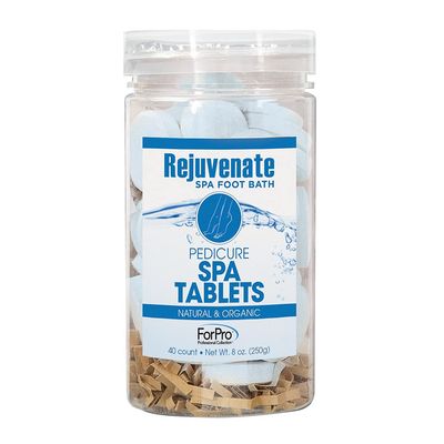 Rejuvenate Spa Foot Bath Pedicure Spa Tablets, Organic Foot Soak Tablets for Softening Skin &amp; Replenishing Moisture, Ocean Breeze, 40-Count