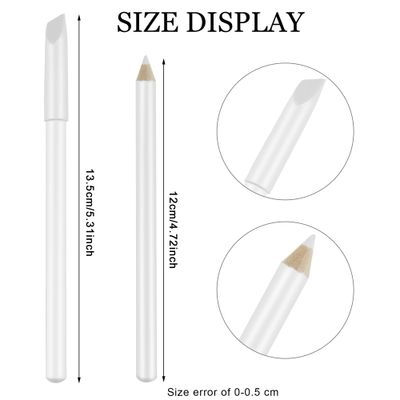 Maitys 2 Pieces Nail Whitening Pencil 2-in-1 White Nail Pencil DIY Design Manicure with Cuticle Pusher