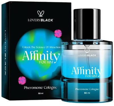 Affinity For Him Pheromone Cologne for Men - Enhance Attraction &amp; Confidence - Masculine Earthy &amp; Musky Scent with Amber, Patchouli, &amp; Musk - Irresistible, Long-Lasting Fragrance - Gifts for Boyfriend