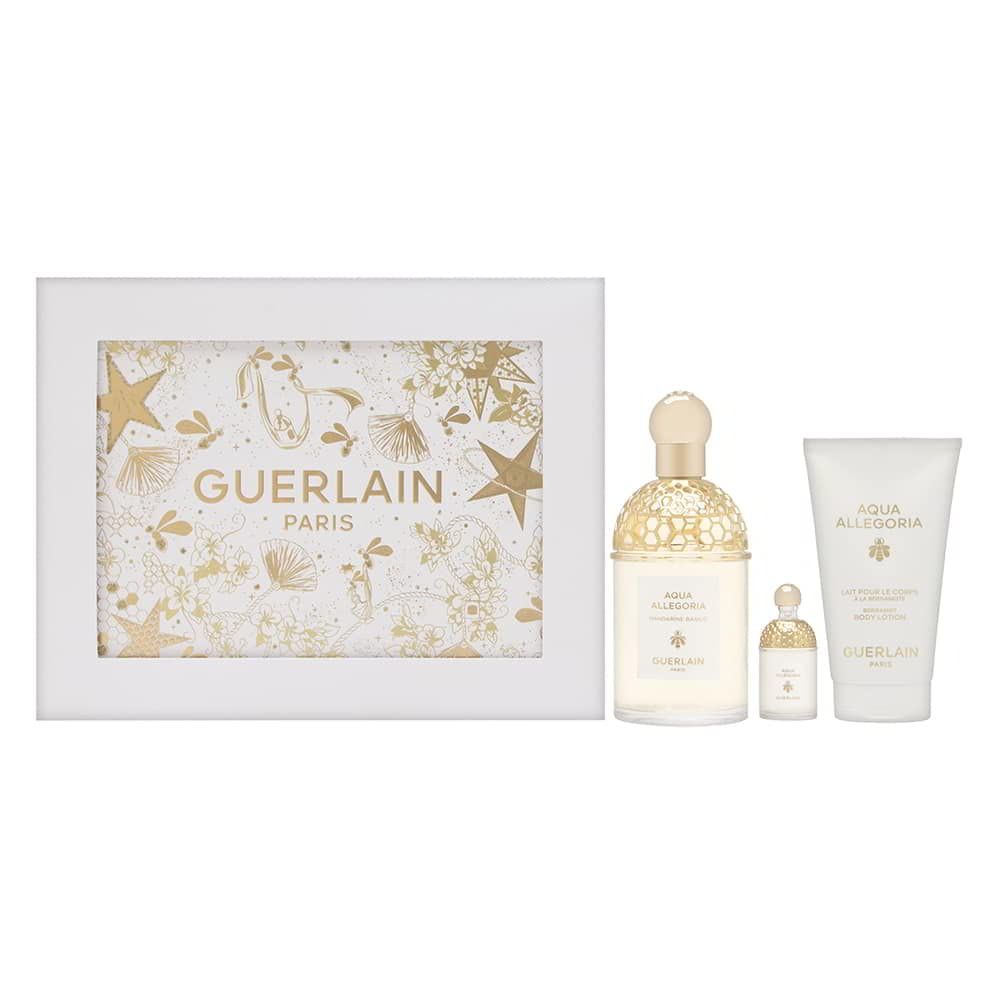 Aqua Allegoria Mandarine Basilic by Guerlain for Women 3 Piece Set Includes: 4.2 oz Eau de Toilette Spray 0.25 oz Eau de Toilette 2.5 oz Bergamot Body Lotion