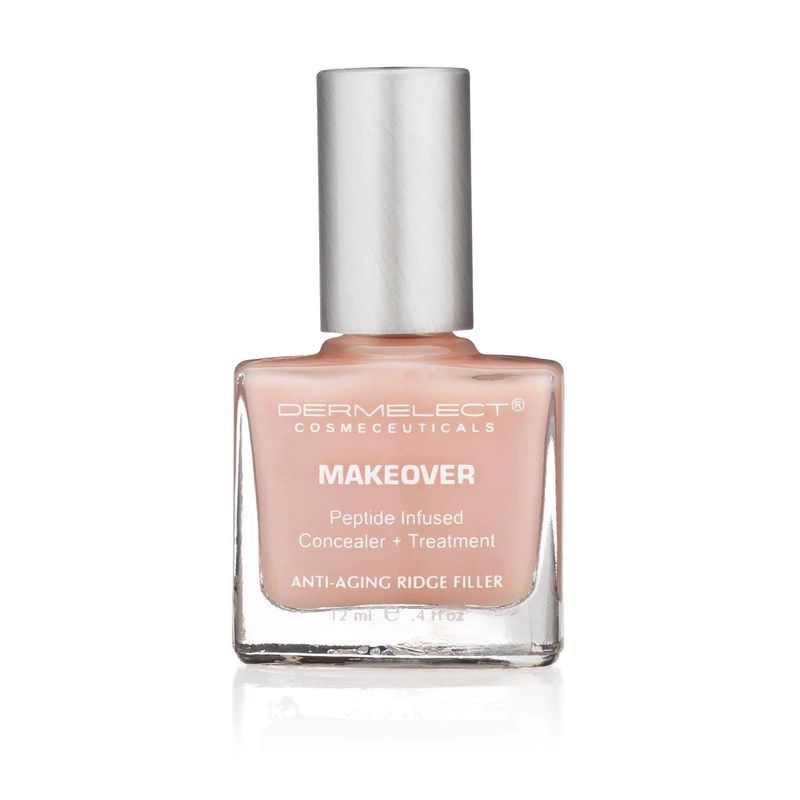 Dermelect Makeover Ridge Filler - Award-Winning Nail Treatment, Strengthens, Moisturizes, Conceals Imperfections, Keratin &amp; Peptide Enriched, For Healthy, Smooth Nails 0.4 oz