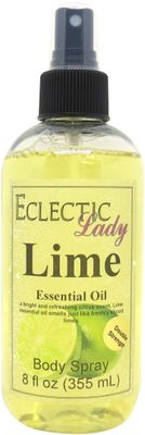 Lime Body Spray, Double Strength, 8 ounces, By Eclectic Lady, Body Mist for Women with Clean, Light &amp; Gentle Fragrance, Cologne with Soft, Subtle Aroma For Daily Use