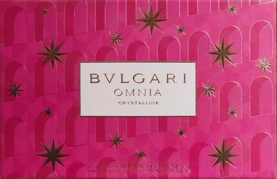 Bvlgari Omnia Crystalline for Women - 3 Pc Gift Set 3.4oz EDT Spray, 0.5oz EDT Spray, 2.5oz Body Lotion
