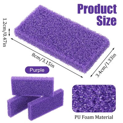 100pcs Foot Pumice Stone Bulk,Exfoliating Disposable Foot Pumice Stones,Feet Callus Remover Pedicure Tool,Purple Cleaning Stone Sponge,Double-Sided Scrub Feet Brush Heel Cuticle Bath Spa