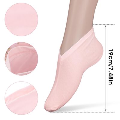 Gjinxi 2 Pairs Moisturizing Socks Overnight for Dry Feet, Cotton Moisture Enhancing Soft Spa Absorbing Lotion Socks for Foot Care, Cosmetic Therapy for Women and Men