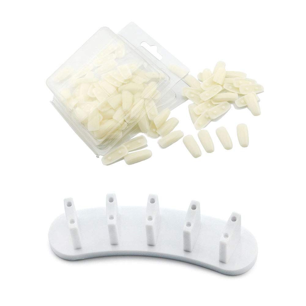 KADS 1set Nail Practice Stand Nail Training Holder 100pcs Practice Nail Tips Salon Manicure Nail Art Beauty Tools