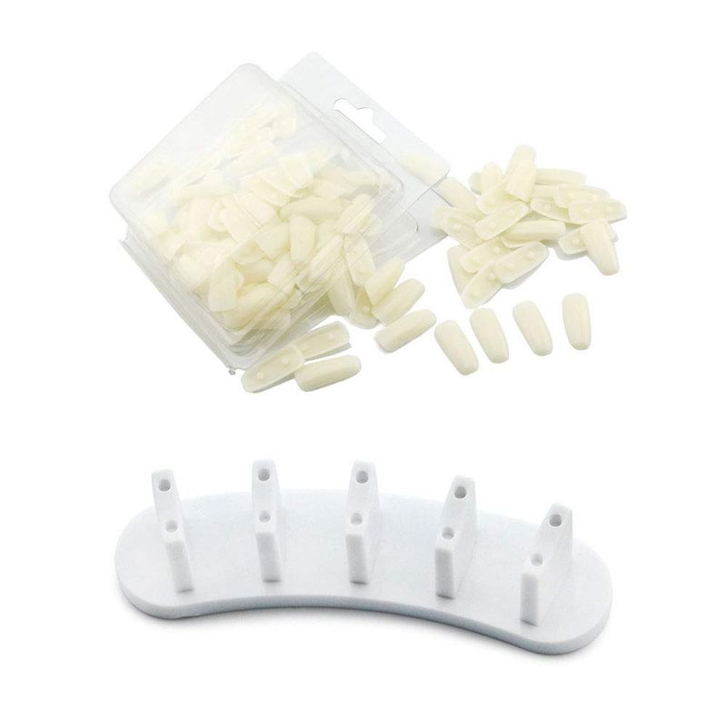 KADS 1set Nail Practice Stand Nail Training Holder 100pcs Practice Nail Tips Salon Manicure Nail Art Beauty Tools