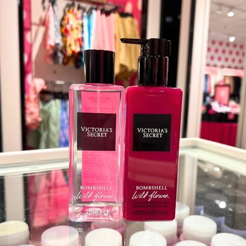Victorias Secret BOMBSHELL WILD FLOWER Fragrance Lotion &amp; Fragrance Mist Set for Women