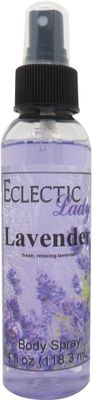 Eclectic Lady Lavender Body Spray, 4 ounces, Body Mist for Women with Clean, Light &amp; Gentle Fragrance, Cologne with Soft, Subtle Aroma For Daily Use