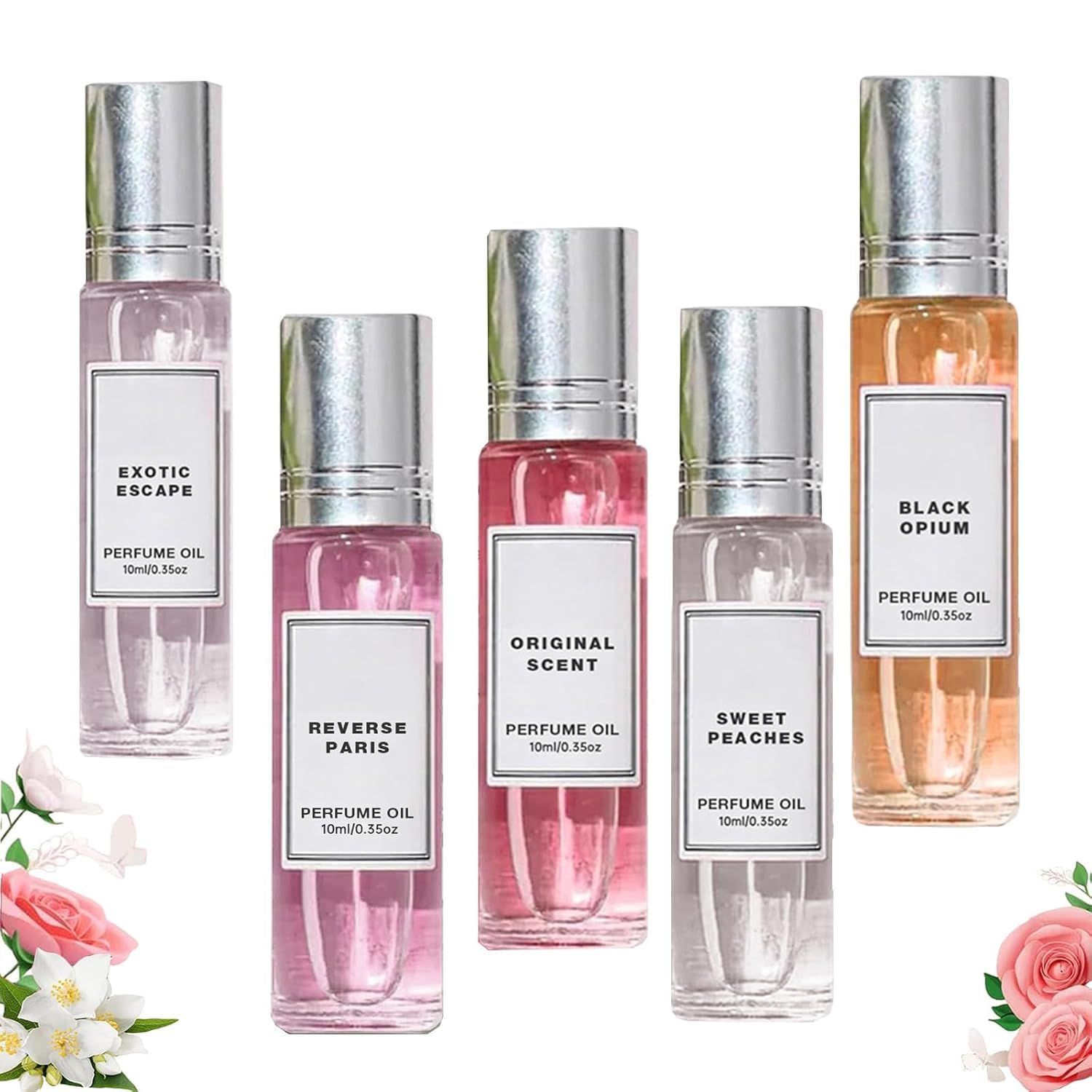 WSNPTUL Womens Pheromone Perfume Collection, Pheromones Perfumes for Women, Roll On Pheromone Perfume for Women, Enhanced Scents, Long-Lasting Portable (5PACK)