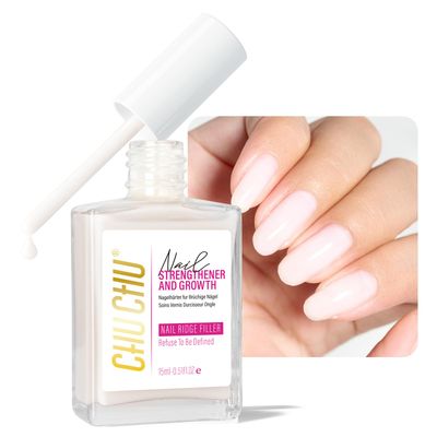 Nail Hardener Extra Strong and Growth: Milky White Natural Nail Strengthener for Enthusiast - Polish Hardener Ridge Filler Concealer for Damaged Nails 15ml