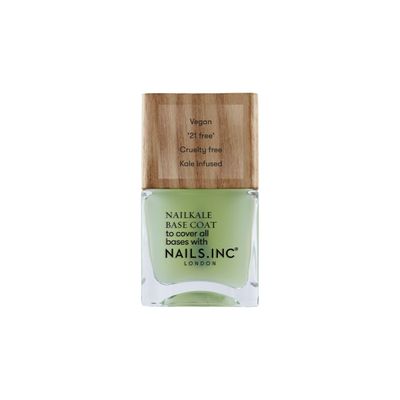 Nails Inc Plant Power, NailKale, Kale Extract, Base Coat, Glossy, No Chip, Long Lasting, Quick Dry, Air Dry, Professional Manicures &amp; Pedicures, Fingernails &amp; Toenails, Vegan Nail Polish, 0.47 Fl Oz
