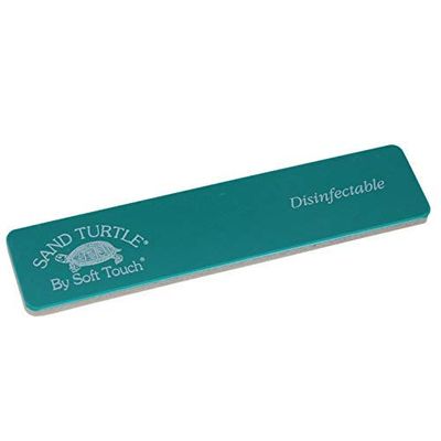 Soft Touch Sand Turtle Nail File Block, Soft Sponge, Teal 120 Grit Fine, 5 Inch, 5 Piece