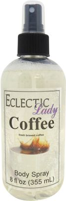 Eclectic Lady Coffee Body Spray, Double Strength, 8 ounces, Body Mist for Women with Clean, Light &amp; Gentle Fragrance, Cologne with Soft, Subtle Aroma For Daily Use